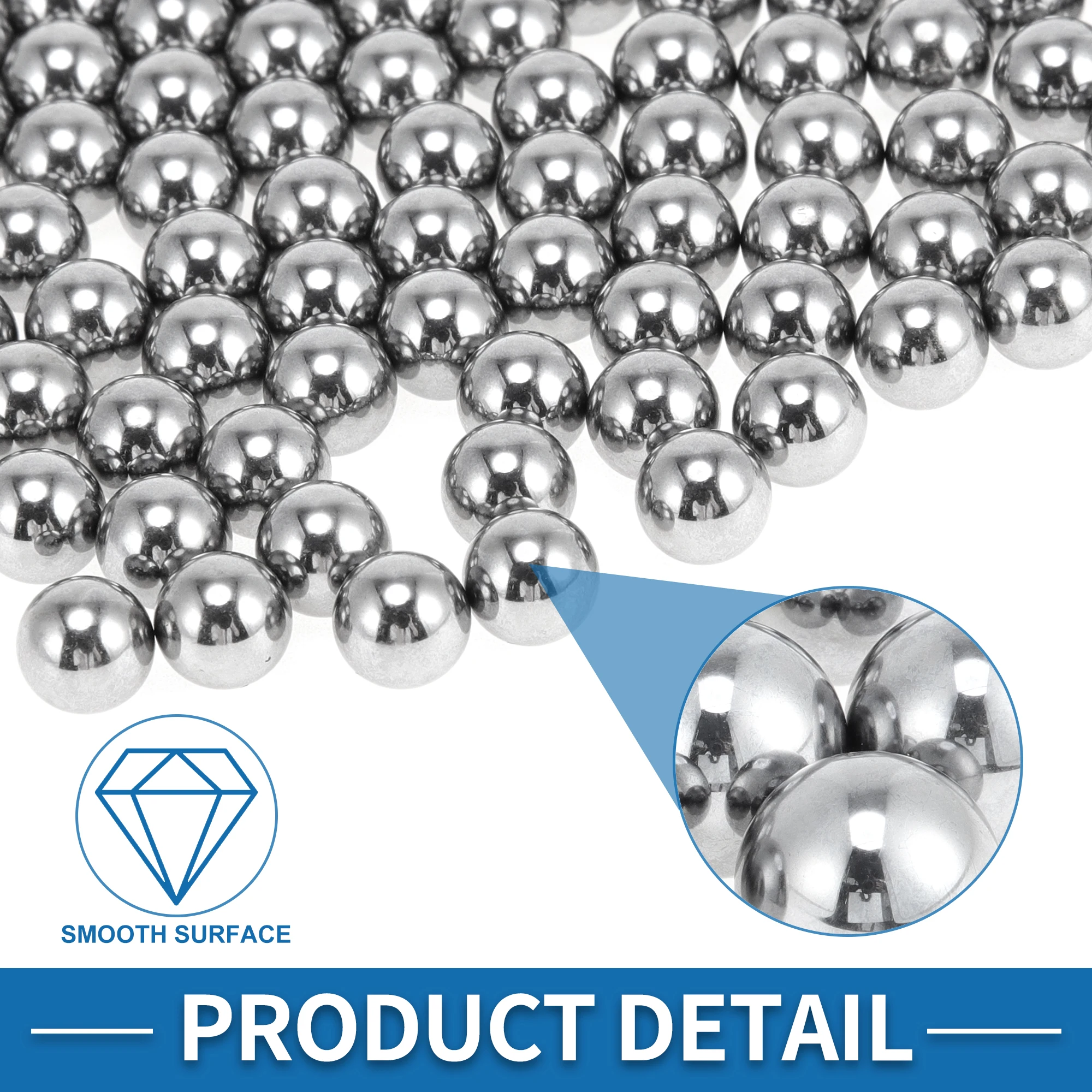 X Autohaux 1.2 مم محمل كروي فولاذي G100 كرة دقيقة فضية اللون 1500 قطعة #4