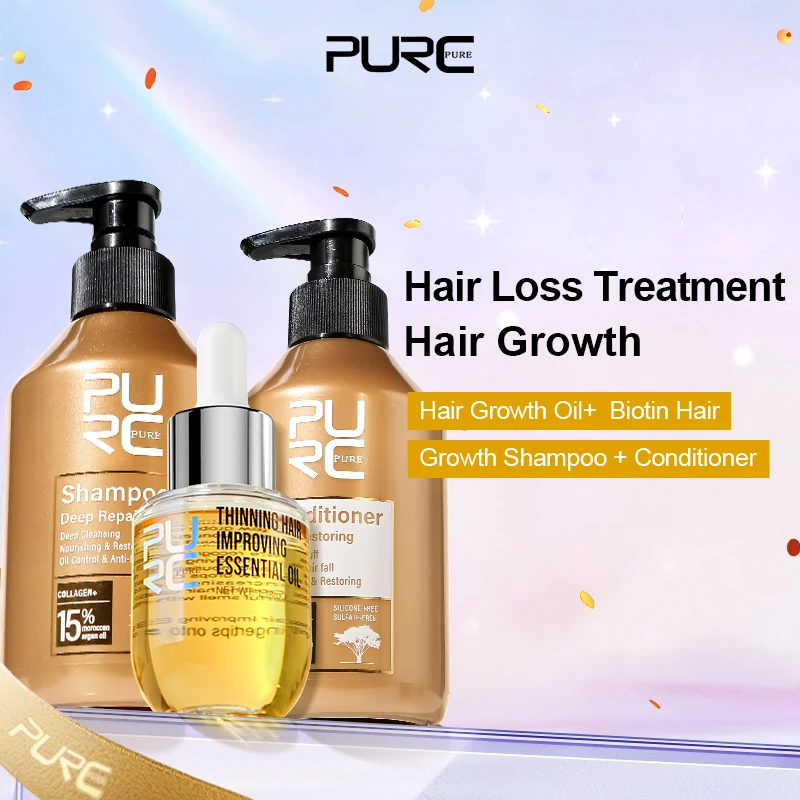 

Шампунь для глубокого восстановления, кондиционер и сыворотка для волос с ростом имбиря, масло против выпадения волос, набор для лечения кожи головы, продукты для роста, красота, здоровье