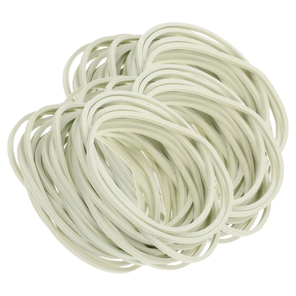 

White Rubber Bands Office Supply High Elasticity for Documents File Folder Braids Home School Use Elastic Bands