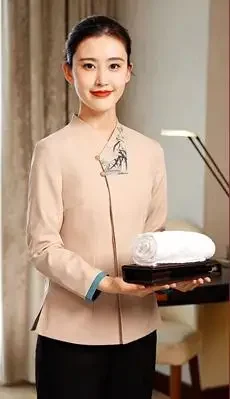 Fall/Winter Hotel Cleaning Aunt Work Clothes Female Homestay Room Housekeeping Uniform Supermarket Staffs Cleaner Workwear