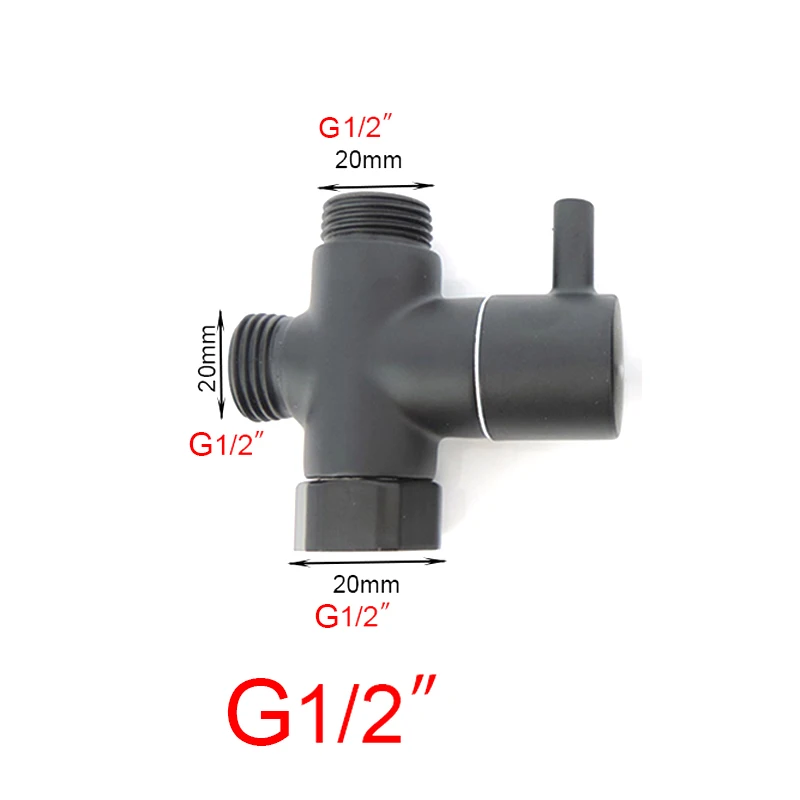 7/8" Brass T Adapter – 3-Way Diverter Valve For Shower Bidet, Heavy Duty Solid Brass, Threaded For Toilet & Shower Heads – Leak-Proof