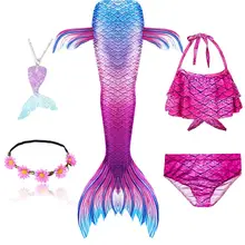 Girls Mermaid Swimsuit with Tail #4