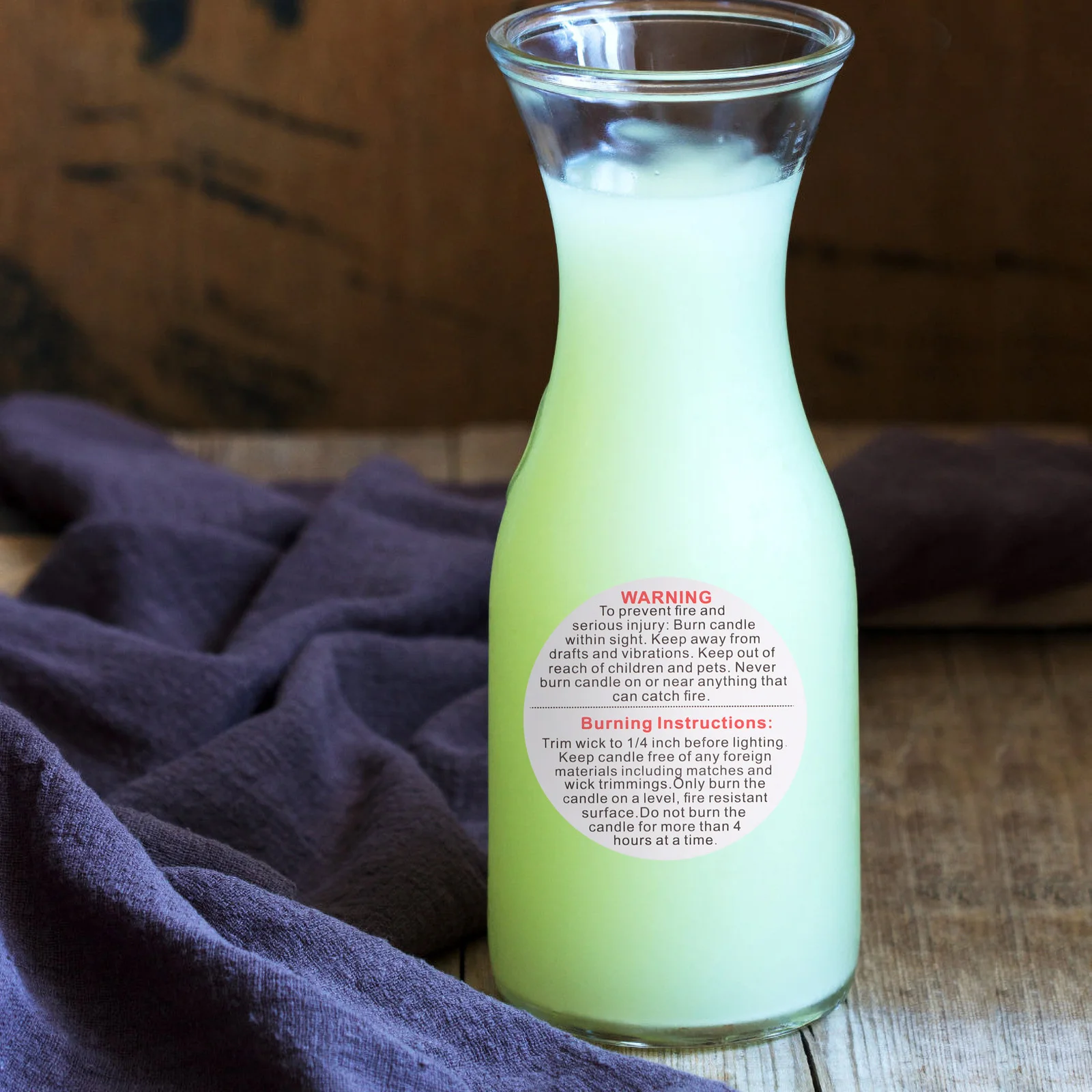 警告デカール 粘着ステッカー クリアな英語印刷 目を引くデザイン 瓶や容器用 持ち運びが簡単