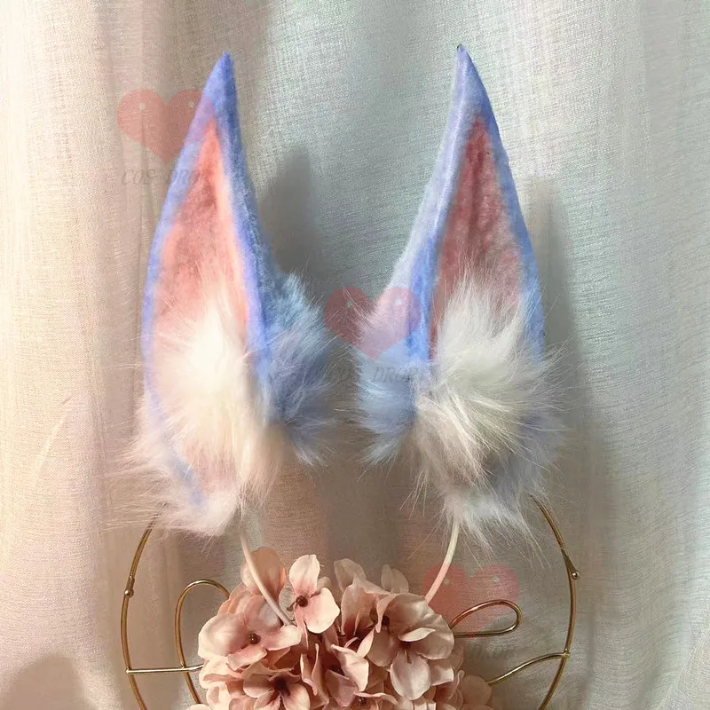 

New Virtual Anchor Prop Simulation Fox Ears Nine Tailed Fox Halloween Cosplay Wolf Cat Fox Beast Claw Beast Ear girl headband