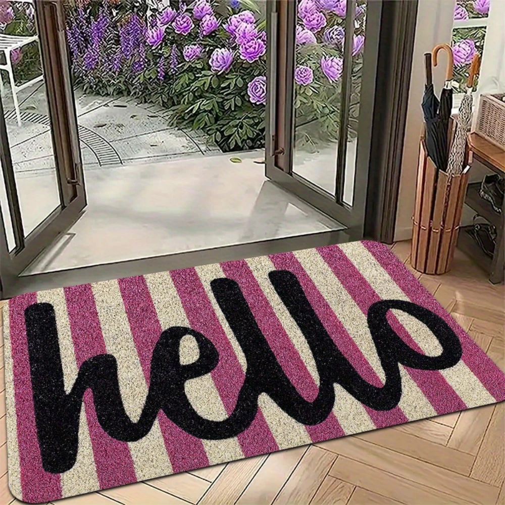 Cartoon Pet Letter Graphic Rug front entrance living space dining area hallway bedroom foyer kitchen indoor home decor door mat
