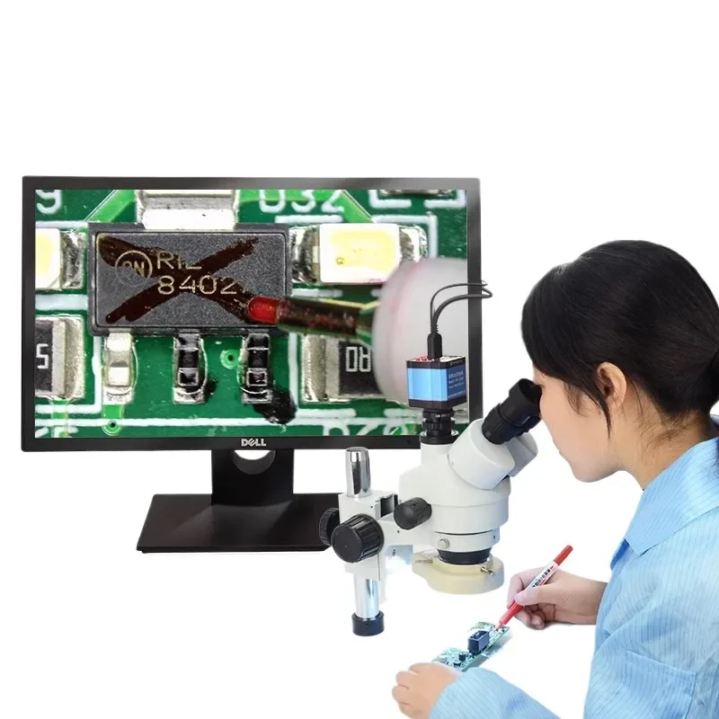 45T1 microscope measurement camera video mobile phone repair high definition professional 7-45 times continuous