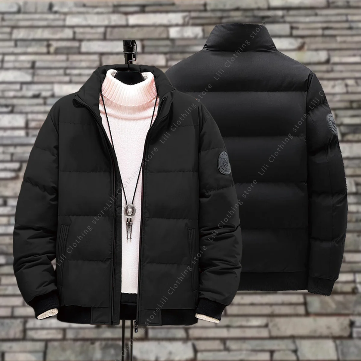 

Essential basics Mens Winter Jackets Blank 2026 New Warm Parkas Puffer Bomber Jacket Down Coats Fashion Clothes Men Down Jackets