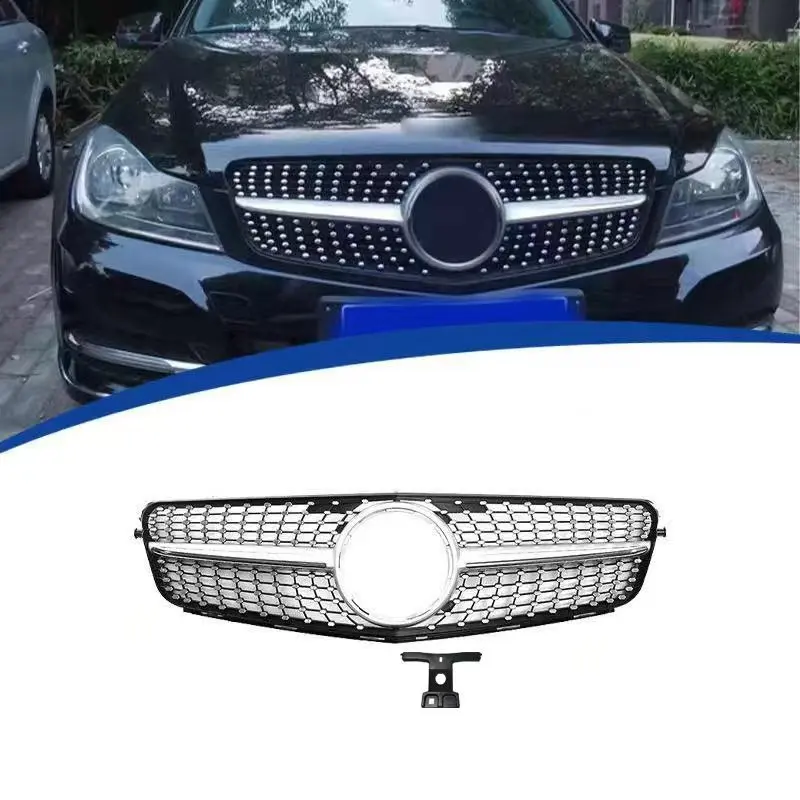 Hot Sale ABS Plastic Diamond Grille for 2008-2014 Benzs C-Class W204 New Condition Front Car Accessory