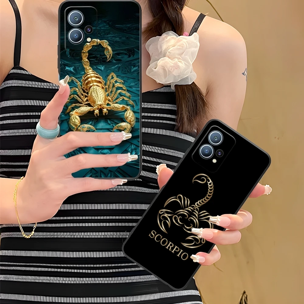 Colored Golden Scorpio Mobile Cell Phone Case for Huawei P60 P50 P40 P30 P20 P10 P9 P8 Pro Lite Plus Black Phone Cover Shell