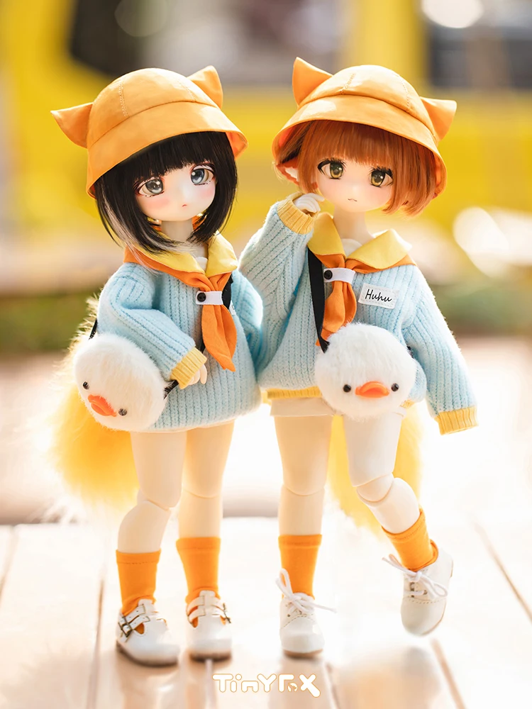 2024 Tinyfox Doll Huhushen/xiaoqinggua Kindergarten Spring Tour Mjd 6points Bjd Doll 1/6 Doll Anime Figure Collection Model Toy