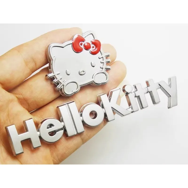 

2PCS Hello Kitty Cute Car Stickers Fashionable Cartoon Three Dimensional Decoration Birthday Gift Wholesale of Women Accessories