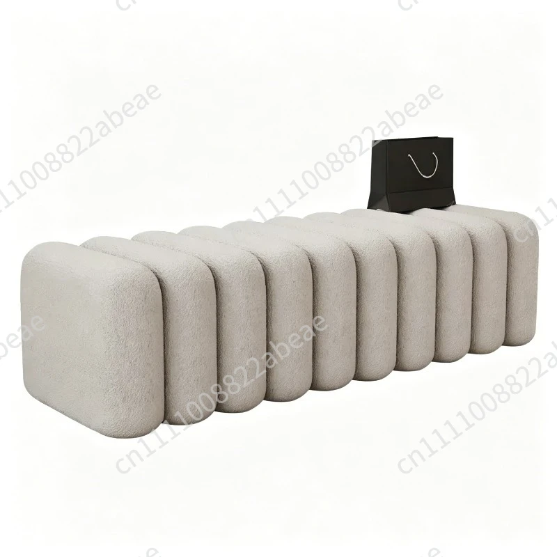 Soft Upholstered Shoe-Changing Stool for Entrance Hall,Modern Light Luxury Style,Sofa-Side Bench,Bedroom Footrest Seat