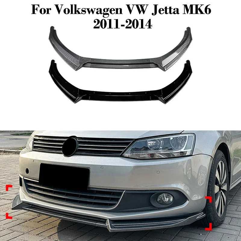 

Front Bumper Lip Spoiler for Volkswagen Jetta MK6 2011-2014 Bumper Diffsuser Spoiler Splitter Auto Body Kits Car Accessories