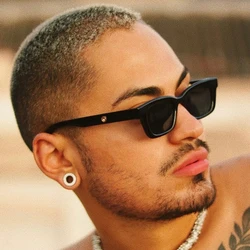 Square Vintage Sunglasses Man Brand Designer Shades Sun Glasses Male Fashion Hip Hop Mirror Small Frame Outdoor Oculos De Sol