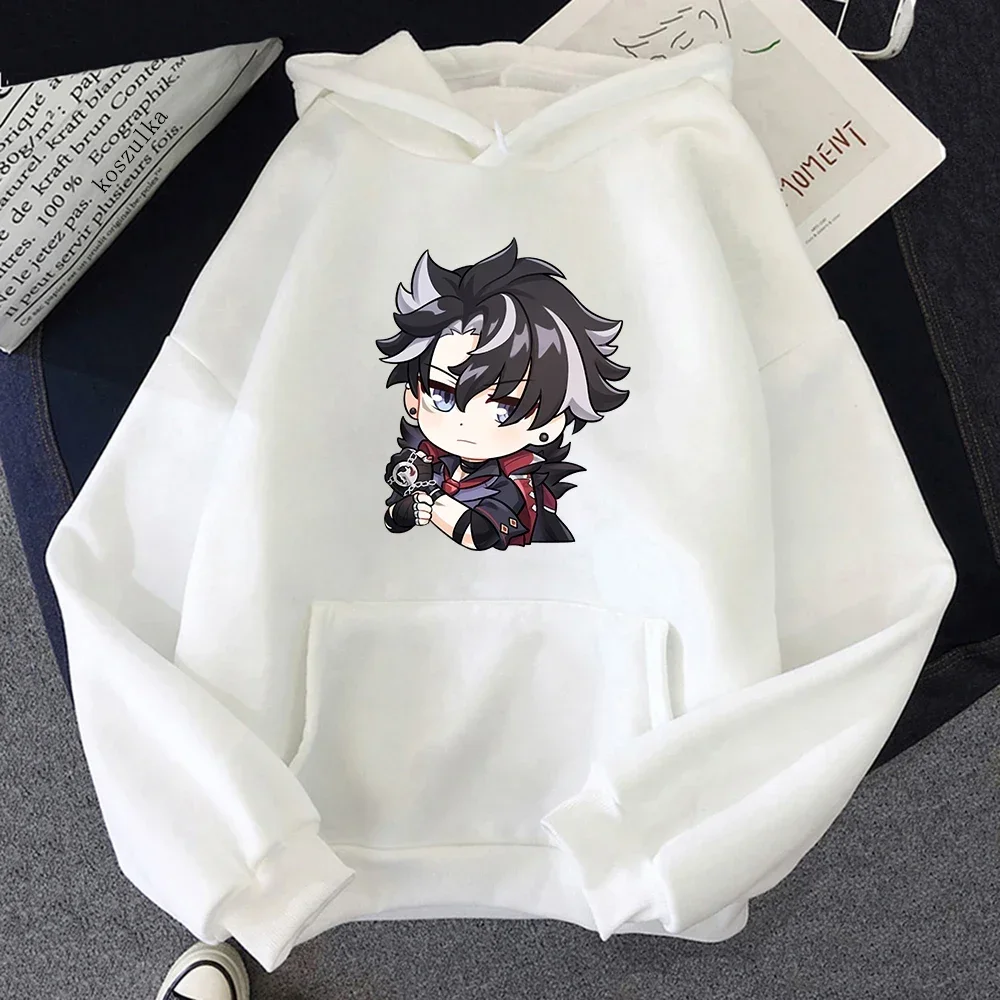 Genshin Impact Wriothesley Hoodie Women Funny Kawaii Graphic Hoodies Anime Cartoon Hooded Pullovers Sweatshirts Clothing Tops