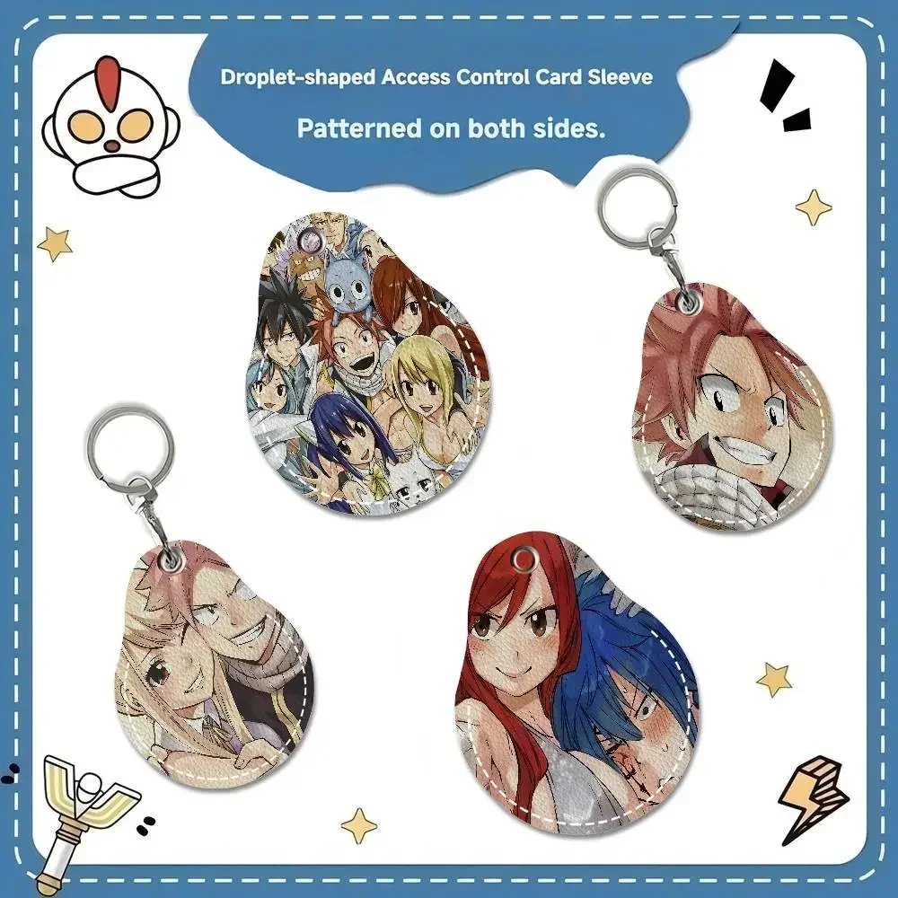 Japanese Anime Fairy Tail Round Keychains For Women PU Leather Blanks Key Rings Ideal For Holiday Gifts And Party Favors