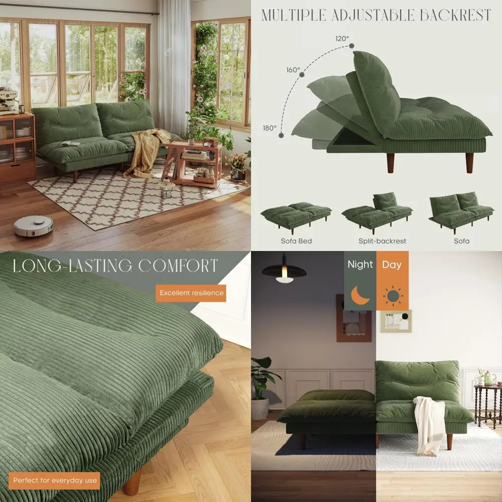 Corduroy Futon Sofa…
