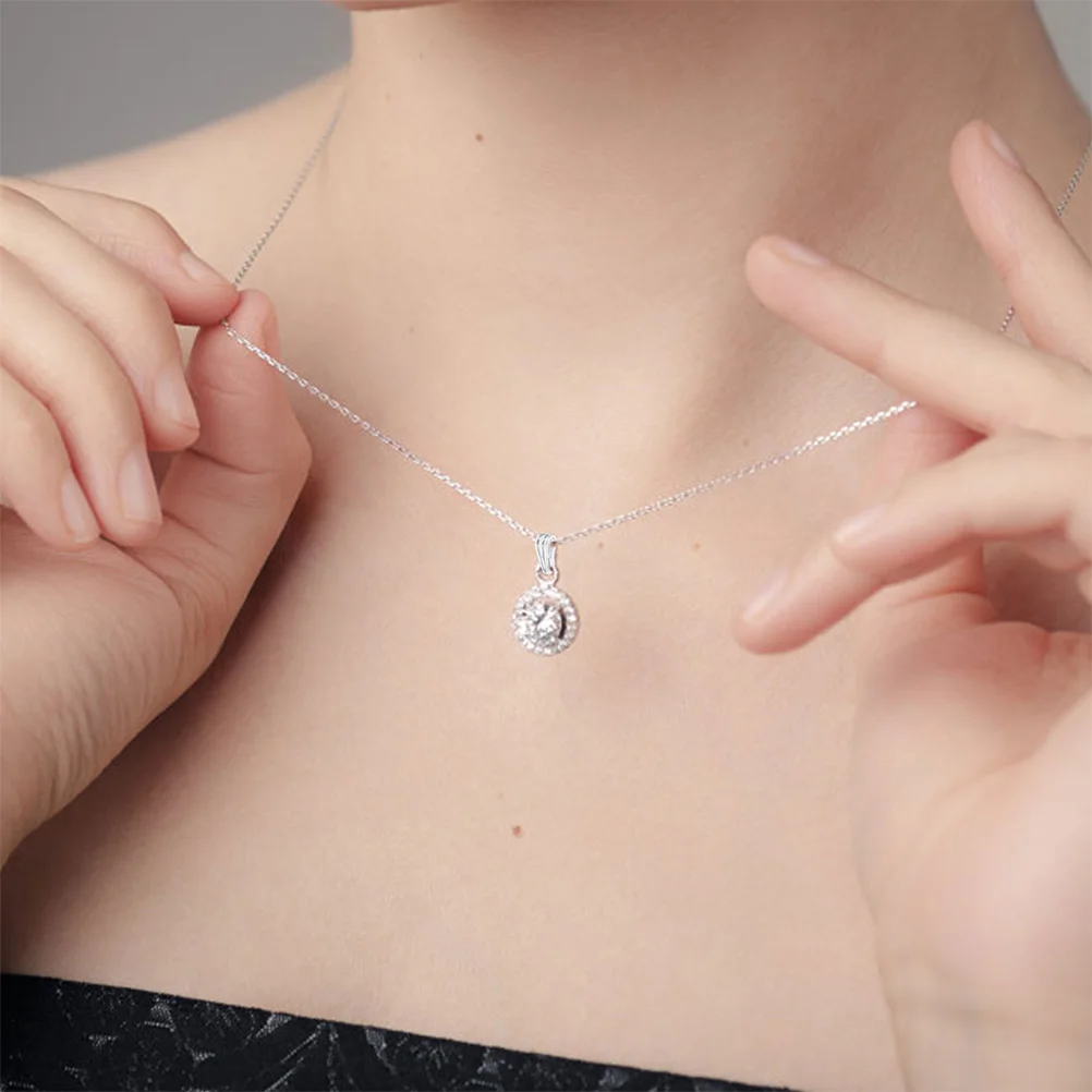

5 Pcs 925 Silver Necklace Pendant Connectors Clasps Charm Holders Bails DIY Jewelry Accessories Buckle Safe Durable