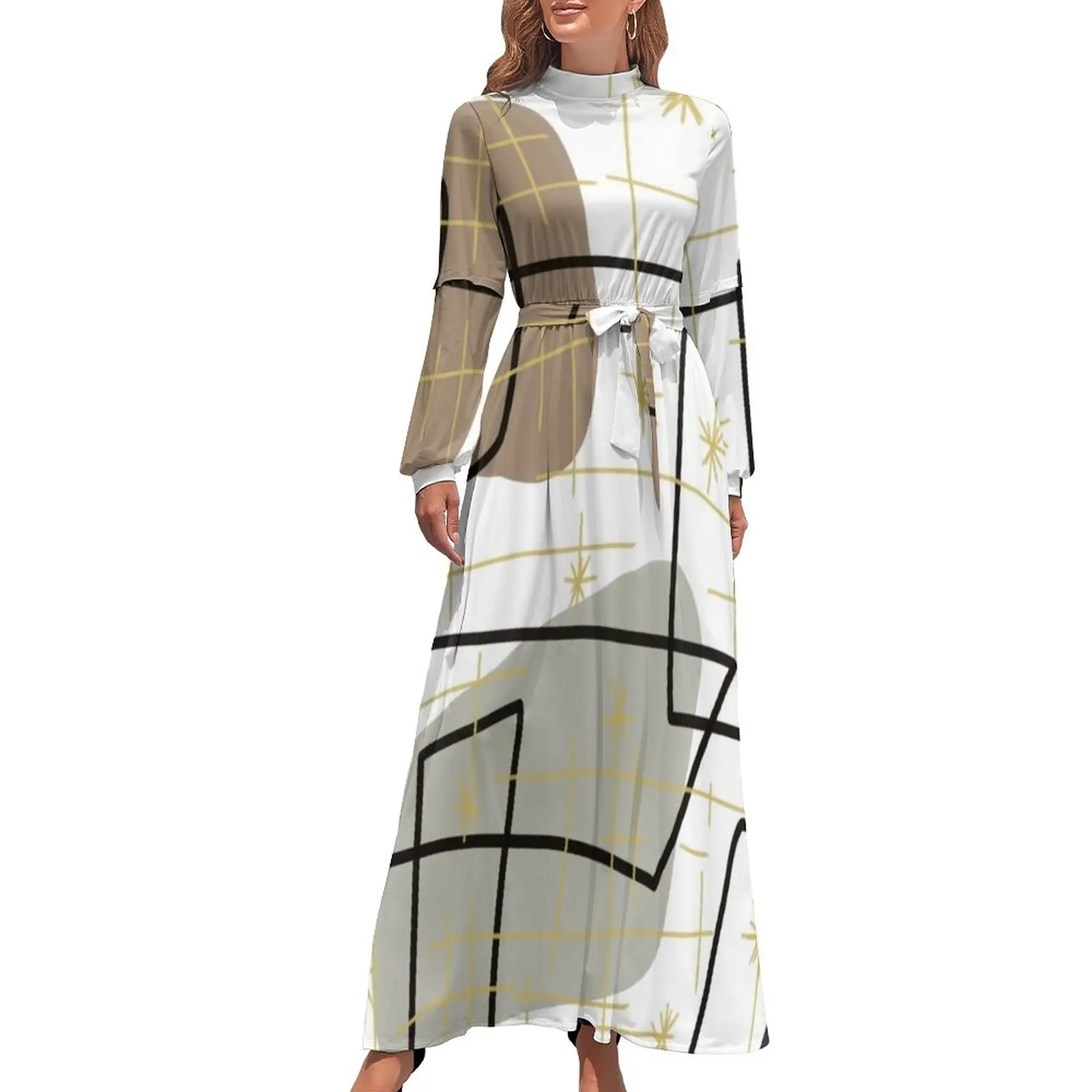 

Mid Mod Mix up Long Dress party dresses women dresses for womens dress for woman