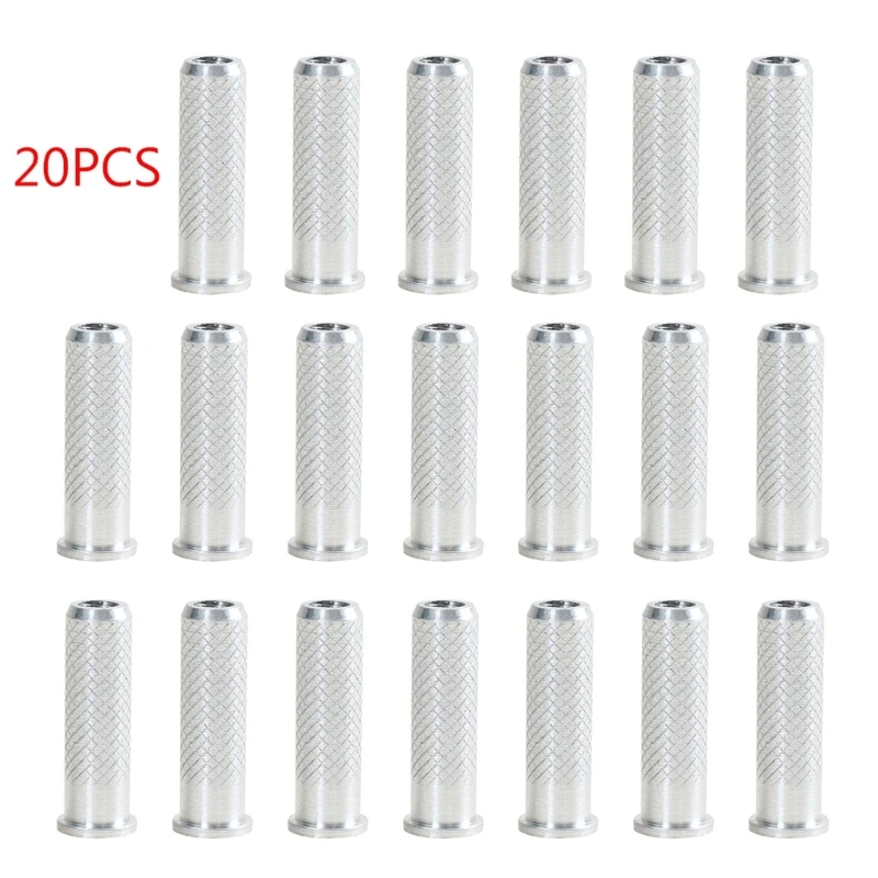 20Pcs Insert Base 6.2mm Aluminum Archerys Base Inserts Replacements for Targets Practice Carbon Shaft Parts