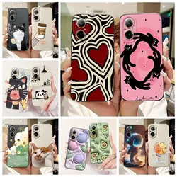 For Realme C67 4G Case RMX3890 Luxury Candy Painted Cover 6.72'' Soft Silicone Phone Case For Realme C67 C 67 RealmeC67 4G Shell