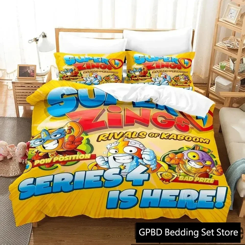 3D Print Super Zings Bedding Set Boys Girls Twin Queen King Size Duvet Cover Pillowcase Bed boys Adult Home Textileextile