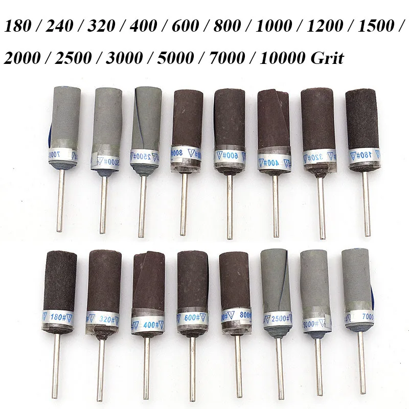 

180-10000 зернистость 2,35 мм хвостовик наждачной бумаги цилиндр стержень наждачной бумаги шлифовальная головка для изготовления ювелирных изделий вращающийся инструмент