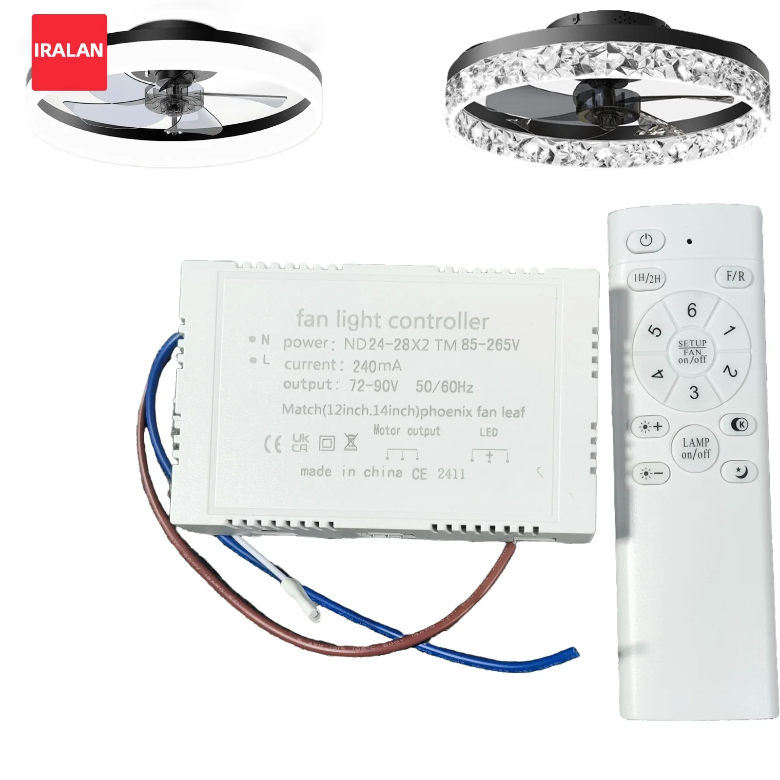 

LED Driver Hyundai Smart Ceiling Fan Light Light Light Transformer LED Light Strip Replacement of Faulty Parts AC85-265V