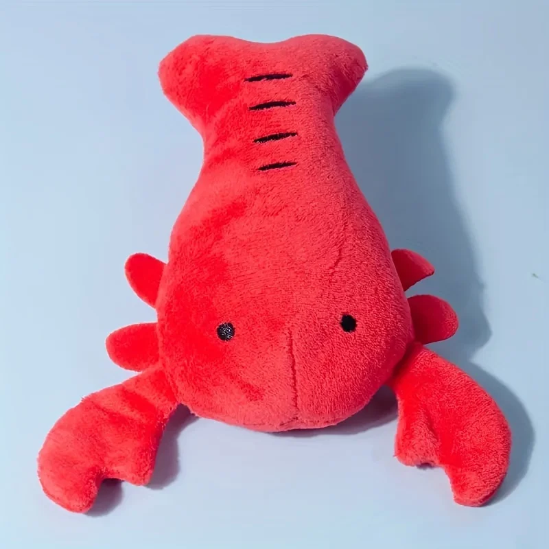 1PC Squeaky Lobster Plush Dog Toy - Bite Resistant Interactive Toy for Small Dog Breeds Dog Accessories