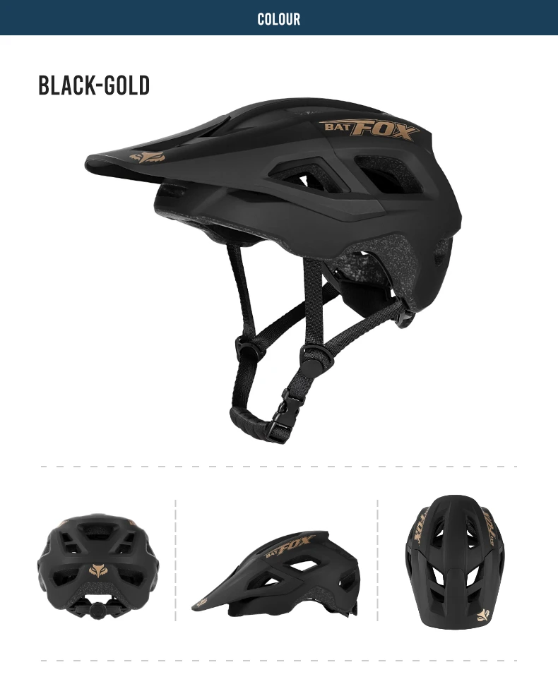BATFOX Fahrradhelm Herren Fahrradhelm MTB Casco Bicicleta Mountainbike Casco Ciclismo Hombre Matt Schwarz Fahrradhelme – Detail 37