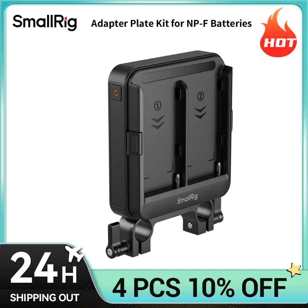 Image of SmallRig Adapterplatten-Set für NP-F Typ Batterien für 15mm LWS-Stangen Unterstützt UPS D-Tap, DC 5521 und USB-C Anschlüsse Ausgänge 5537
