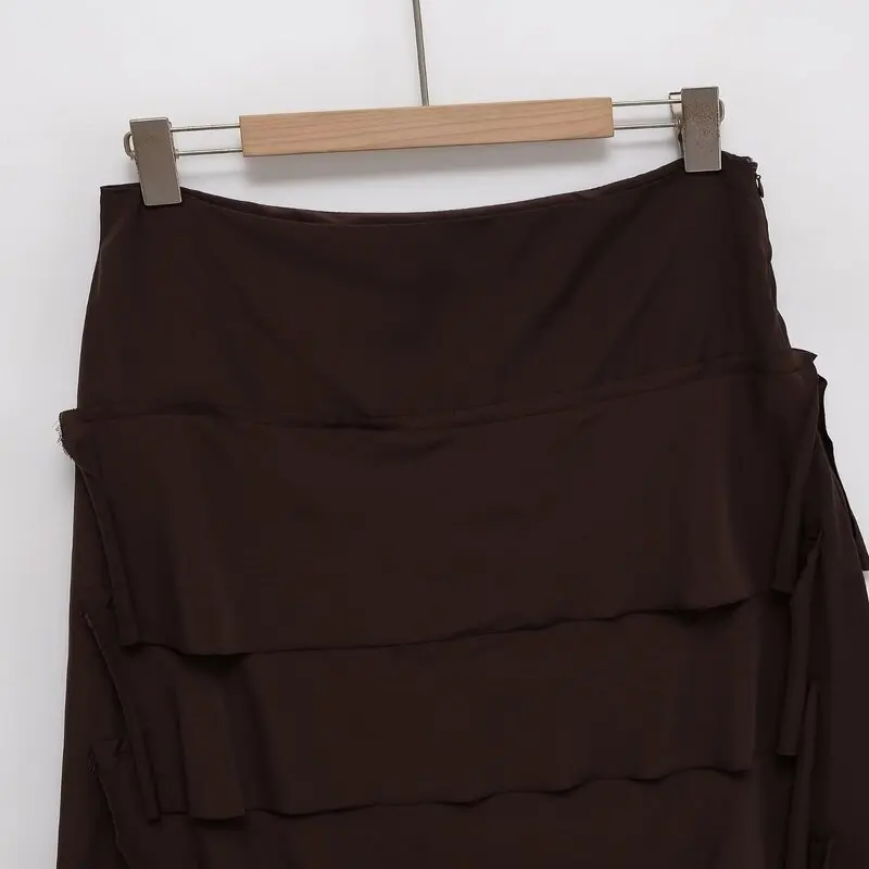 Jupe gâteau à la dérive Vintage pour femmes, longueur f, décontractée, taille haute, en Fiber de Polyester, autre matériau, jupe cuite, nouvelle collection automne