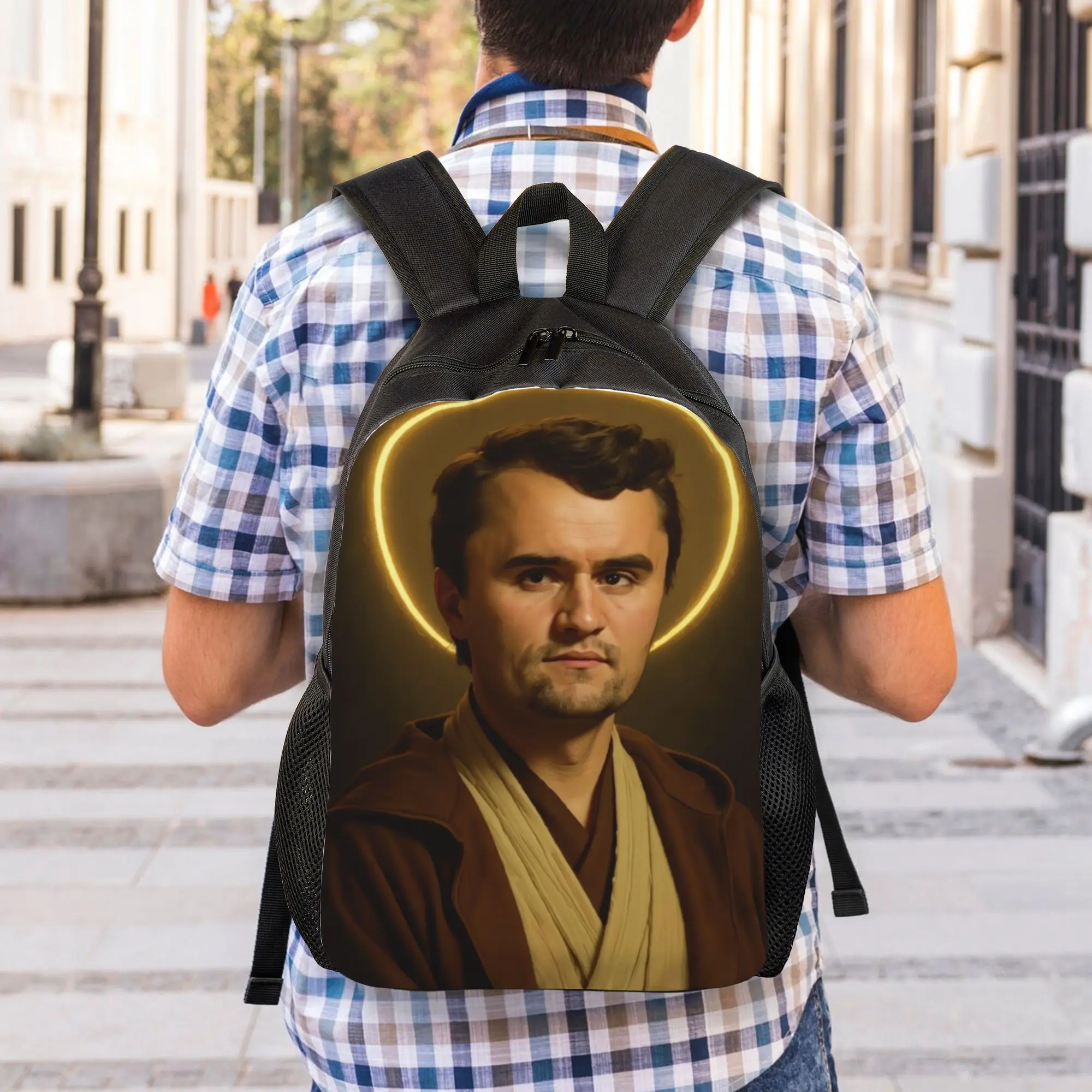 Funny Charlie Kirk Backpack  University Backpacks Men Custom Lightweight High School Bags Aesthetic Rucksack
