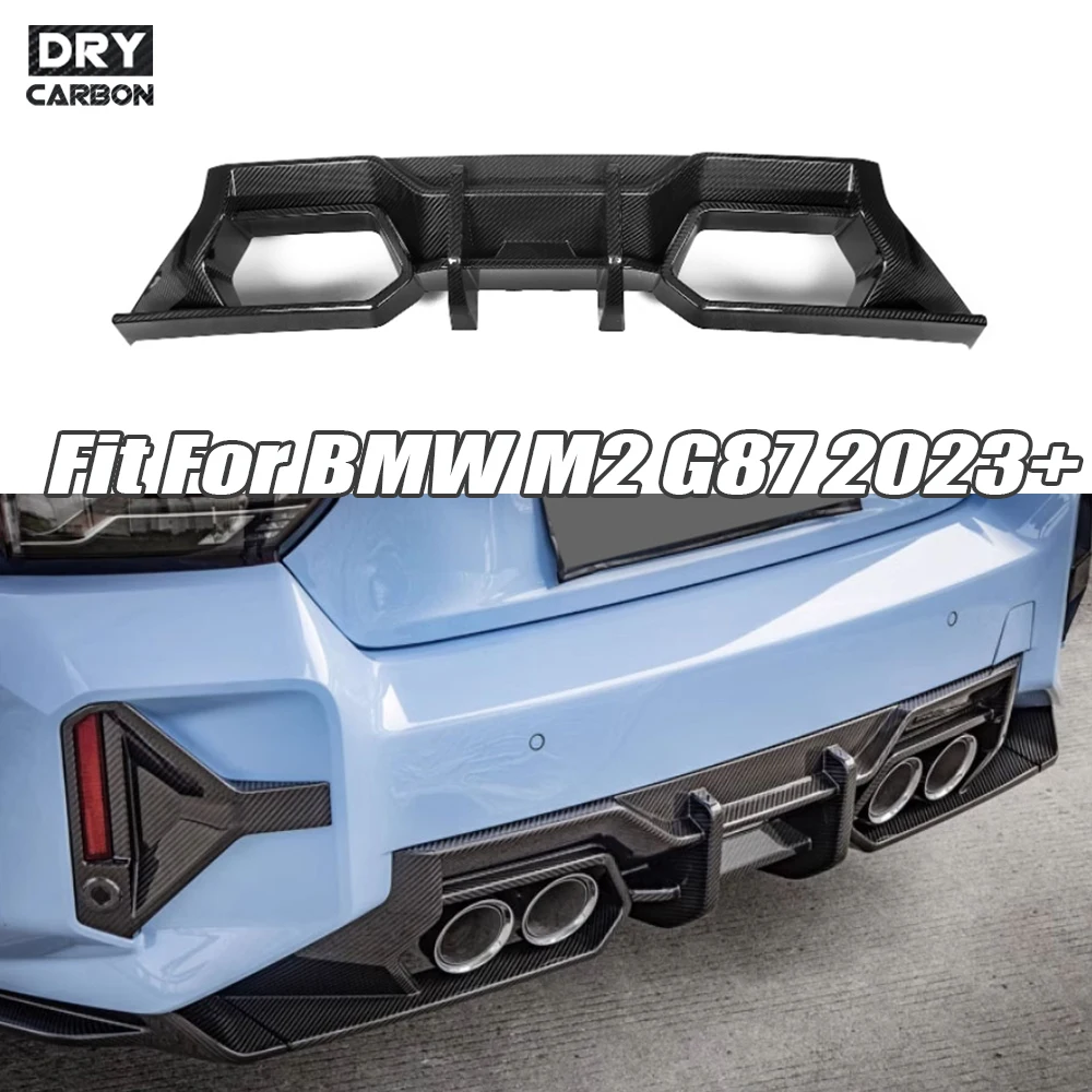 

For BMW 2 Series G87 M2 Coupe 2023+ Dry Carbon Fiber S Style Car Rear Bumper Diffuser Spoiler FRP Rear Diffuser Lip Body Kits