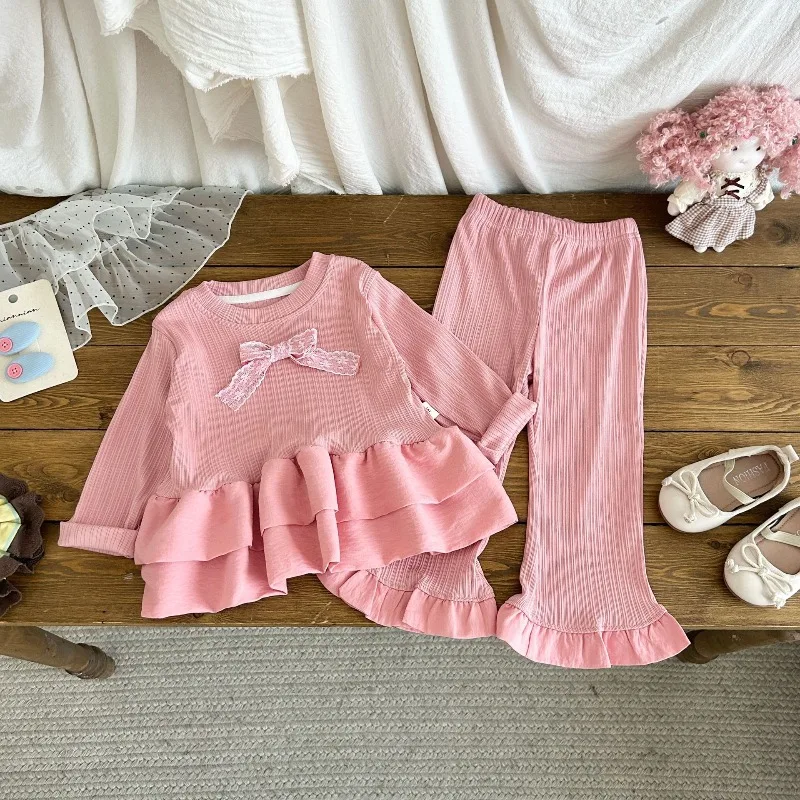 New Spring Autumn Baby Clothes Suit Children Girls Long Sleeved T-Shirt Pants 2Pcs/Sets Infant Casual Costume Kids Tracksuits
