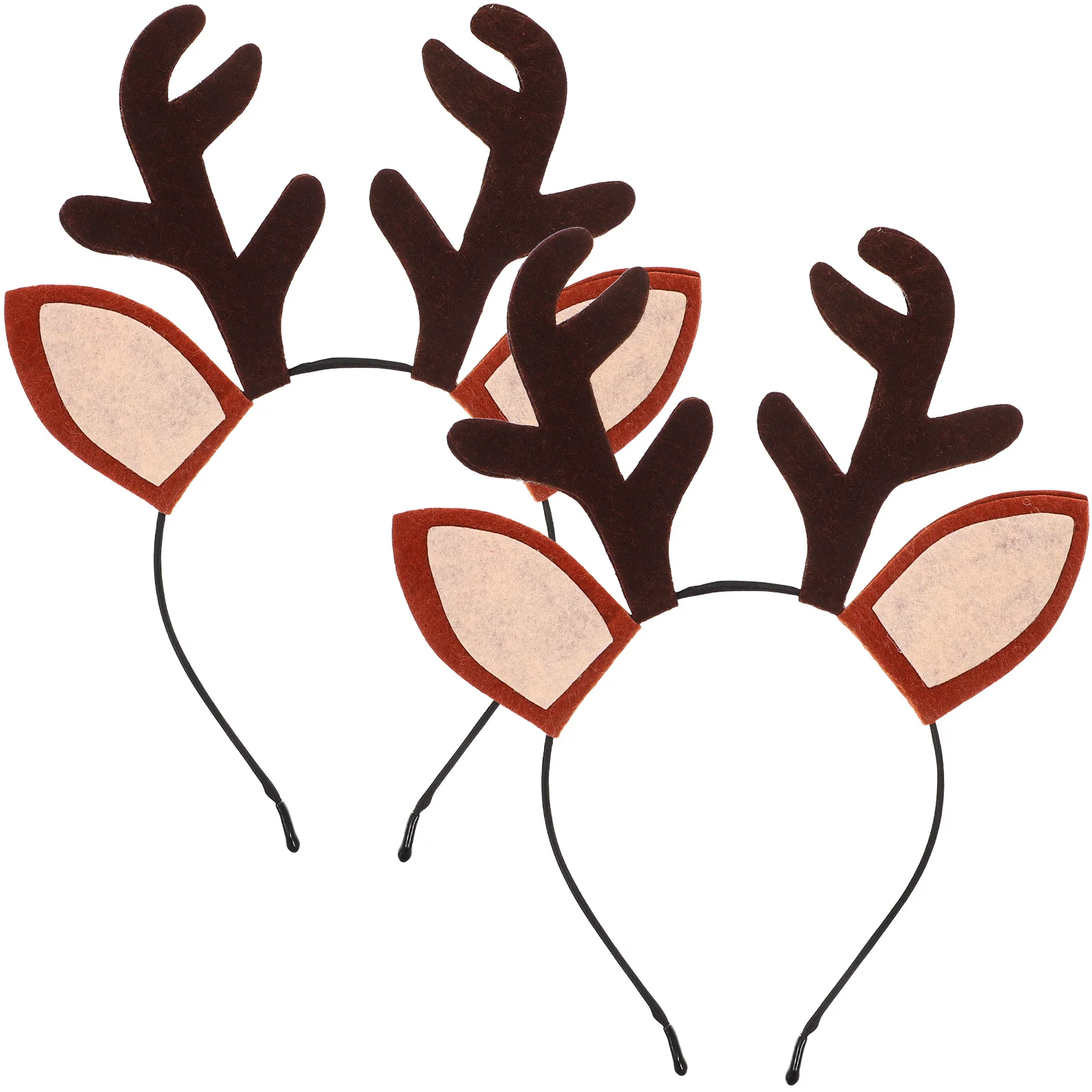 

2 Pcs Antler Headband Holiday Headbands Reindeer Headpiece Party Headwear