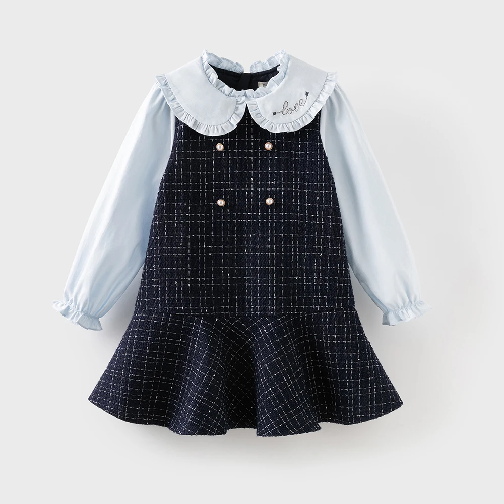 ديف بيلا ريترو بنات الخريف الربيع الكرة ثوب فستان أطفال كم طويل فستان الأميرة فستان حفلة عيد ميلاد DK3252662