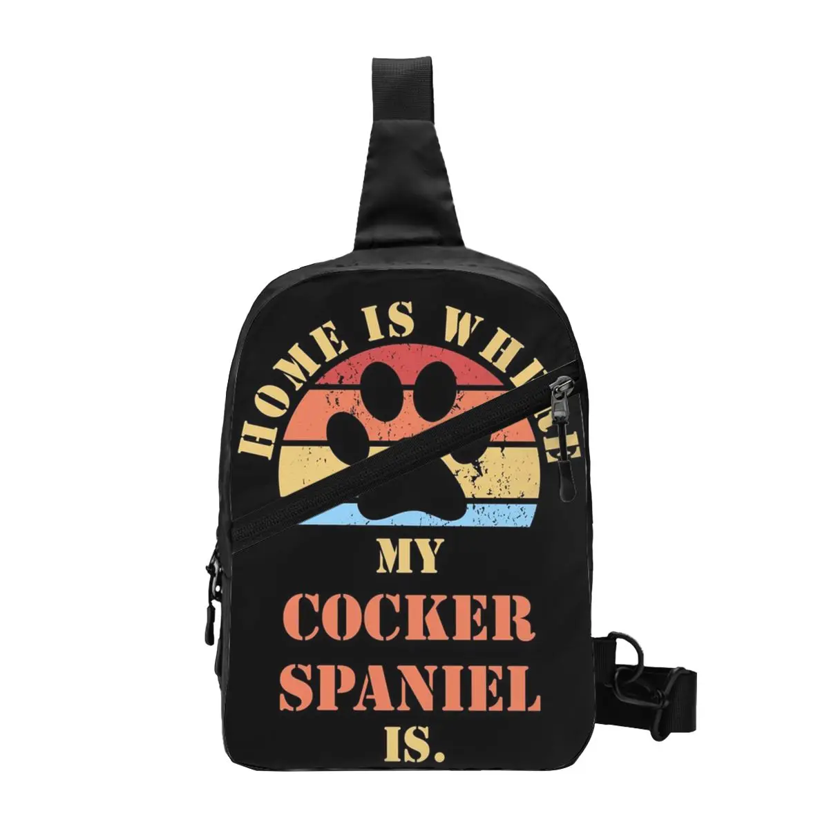 COCKER SPANIEL Dogs Funny Quote For Dog Owner Chest Bag Men Sling Crossbody Backpack Chest Bag Hiking Daypack Shoulder Bag