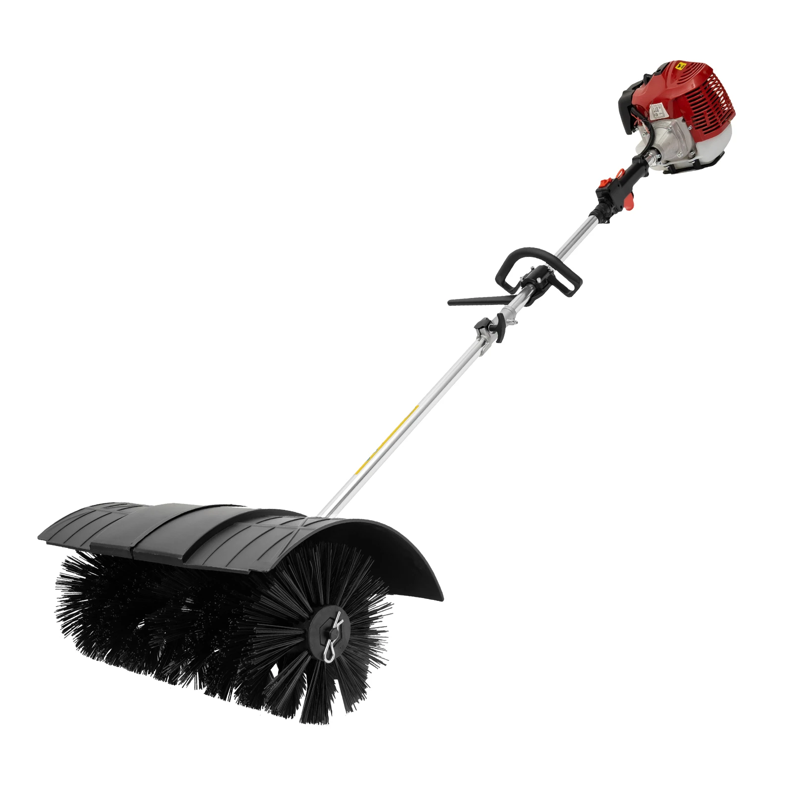 52CC Handheld Gas Power Sweeper Machine 2-stroke Air-cooled Fuel Engine 6500-8500 rpm Yard Road Leaves Snow Sweeping Machine