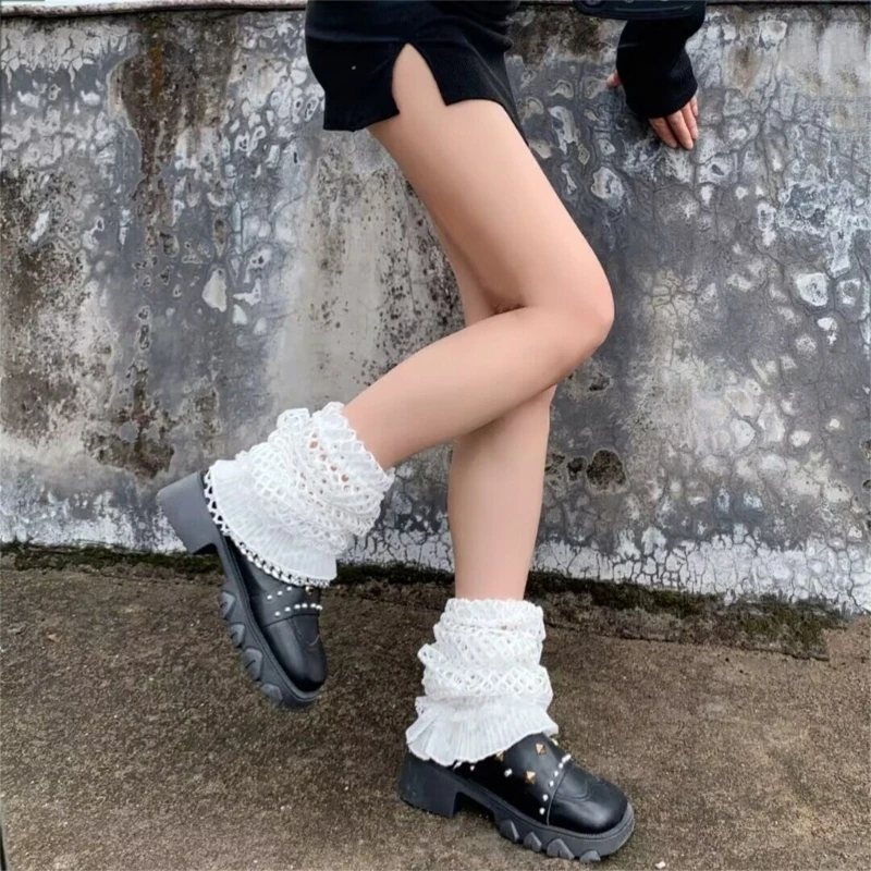 

Japanese Lolitas Leg Warmers JK Slouchy Ankle Socks Harajuku Leg Cover