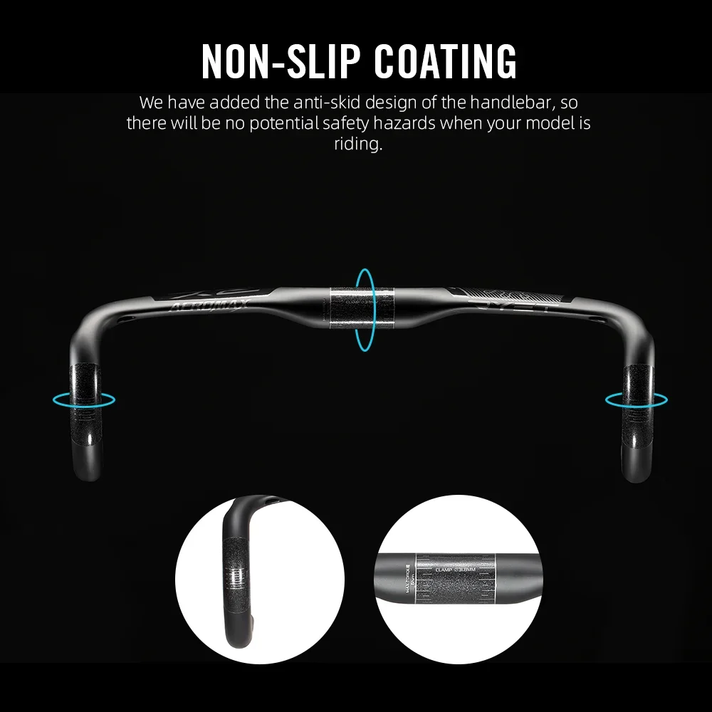 

RYET 31.8/420/440/460MM Carbon Fibre Bicycle Handlebar 2025 Road Bike Bent Bar Road Bike Racing Handlebar T1000 Cycling Parts