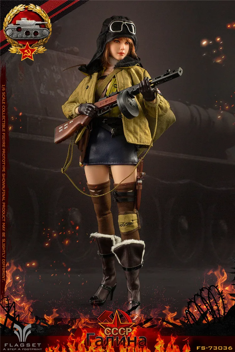 Flagset FS73036 1/6 Female Soldier Soviet Union Tank Lieutenant Galina Full Set 12