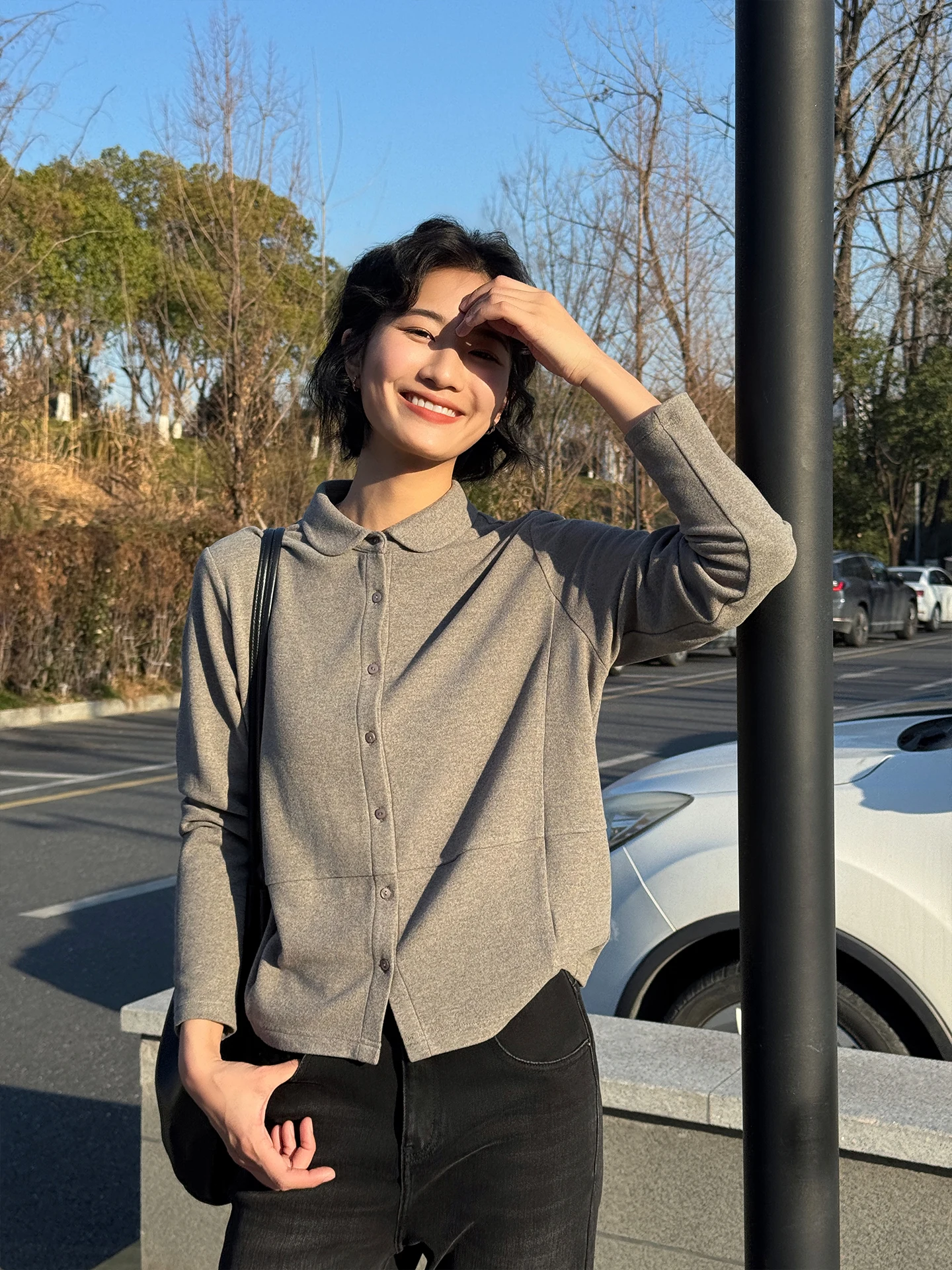 

Женский кардиган-топ с длинным рукавом, повседневный, весна 2026, с эффектом стройности, приталенный крой, для повседневной носки