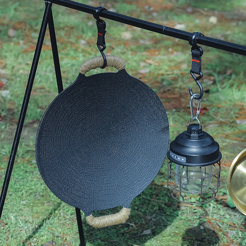 Frigideira de ferro fundido de 35cm de espessura, grelha plana para panquecas, antiaderente, churrasqueira, fogão de indução, chama aberta, panela hy