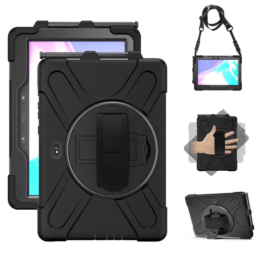 

Handle Shoulder Strap Case for Samsung Galaxy Tab Active4 Pro 10.1'' 2022 SM-T630/T638 Rugged Shockproof Cover with S Pen Holder