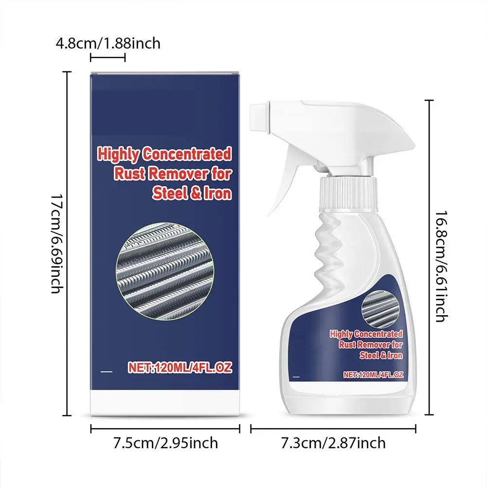 120/500ML Mehrzweck-Hochleistungs-Metallrostentferner Rostschutzspray 120ml Kraftvoller Metallrostentferner für Autos – Detail 16