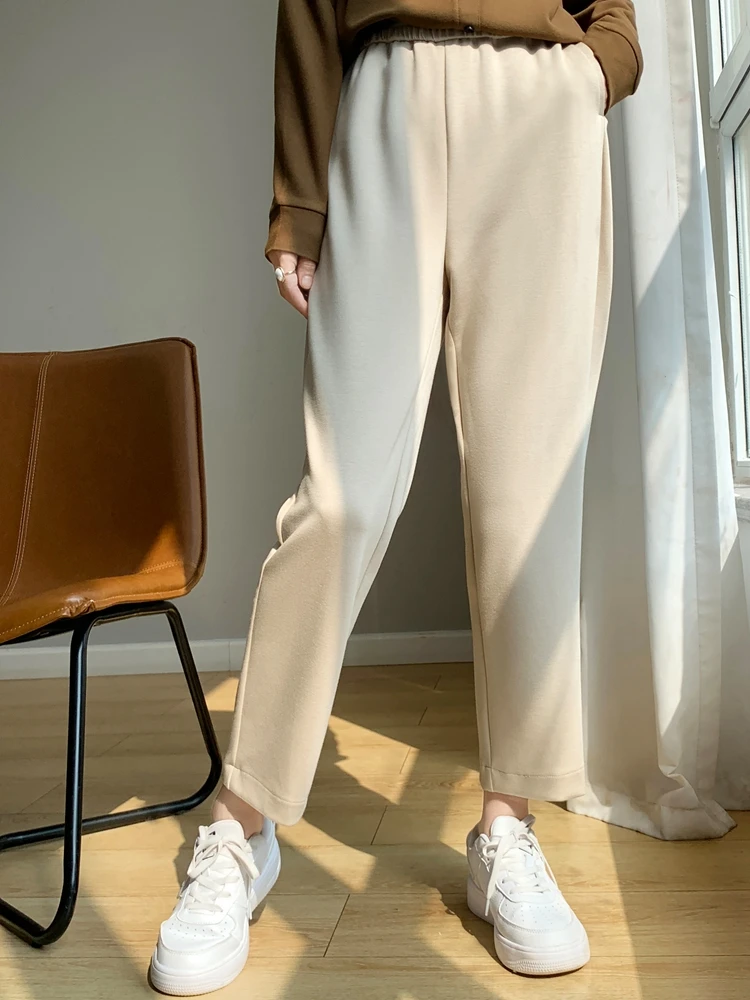 

Облегающие брюки Harlan с высокой талией, женские брюки-морковки для мамы, повседневные свободные брюки больших размеров, осенние новые поступления