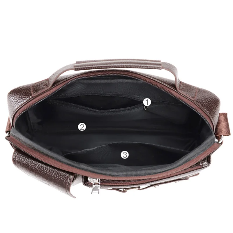 WEIXIER-Bolso de hombro de cuero PU para hombre, bandolera de negocios, maletín, bolso cruzado