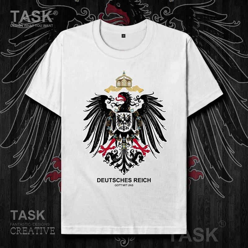 German Empire Prussia T-Shirt Black Hawk Badge Cotton O-Neck Short Sleeve Men's T Shirt New Size S-3XL