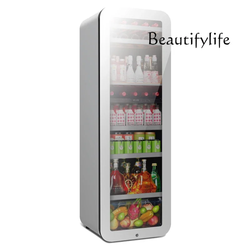 

Frequency conversion ice bar Home living room Retro refrigerator Ultra-thin tea leaves Frost-free refrigerated high-end